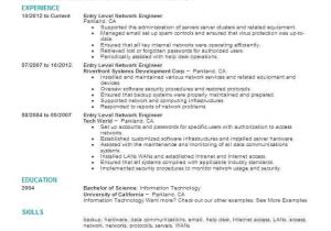Network Engineer Basic Resume Entry Level Network Engineer Objectives Resume Objective