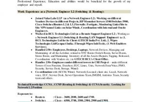 Network Engineer Basic Resume Network Engineer Switching Routing