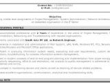 Network Engineer Resume In India Sample Network Engineer Resume