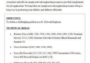 Network Engineer Resume Sample Entry Level Network Engineer Resume Cycling Studio