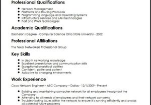 Network Engineer Resume with 2 Year Experience Cisco Network Engineer Cv Sample Myperfectcv