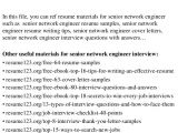 Network Engineer Video Resume top 8 Senior Network Engineer Resume Samples