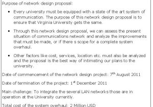 Network Project Proposal Template Network Design Proposal Sample Proposals