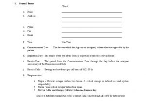 Network Service Contract Template Sample Of Managed Network Services Contract Indemnity