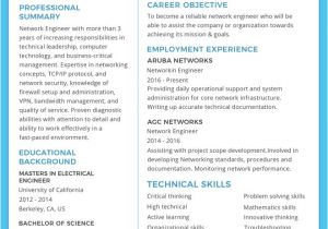 Networking Basic Resume Free Basic Network Engineer Resume and Cv Template In