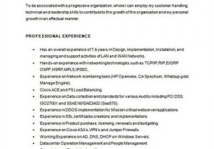 Networking Resume format for Freshers Emphasize Your Skills In Your Network Engineer Resume