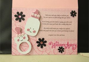 New Baby Flower Card Message the Inside Of My Co Workers Baby Shower Card Homemade