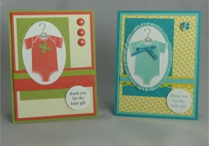 New Baby Thank You Card Stampin Up something for Baby Onesie Thank You Card Baby