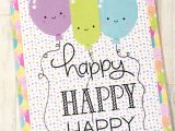 New Happy Birthday Card with Name Birthday Card Lawn Fawn Happy Happy Happy Doodlebug