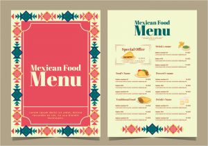New Modern Cafe Menu Card Vektor Mexikanisches Essen Menu Download Kostenlos Vector