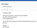 New User Email Template Lms How to Setup Account Notification Email Triggers and