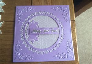 New Year Greeting Card Making Ideas New Year Card Using tonic Circle and Sue Wilson Greek