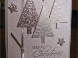 New Year Greetings Card Design Handmade Su Festival Of Trees Stamp Set Tree Punch Silver