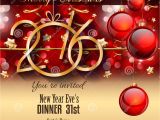 New Year Party Invitation Card Template 2016 Christmas and Happy New Year Party Flyer Stock