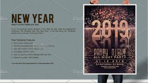 New Year Party Invitation Card Template New Year Party Flyer by Firststyle On Creativemarket