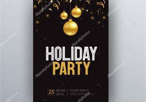 New Year Party Invitation Card Template Vector Illustration Design Holiday Party Happy New Year
