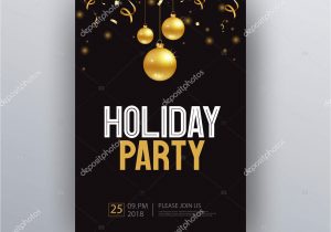 New Year Party Invitation Card Vector Illustration Design Holiday Party Happy New Year