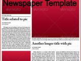 Newpaper Template Points to Note In A Newspaper Template