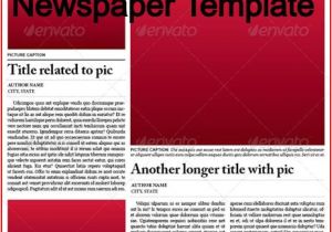 Newpaper Template Points to Note In A Newspaper Template
