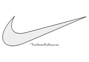 Nike Swoosh Template Nike Swoosh Logo Stencil Free Stencil Gallery