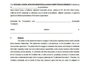 No Compete Contract Template 13 Non Compete Agreement Templates Docs Pdf Word
