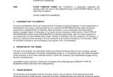 No Compete Contract Template Employee Non Compete Agreement Template Word Pdf by