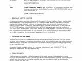 No Compete Contract Template Employee Non Compete Agreement Template Word Pdf by