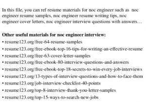 Noc Engineer Resume top 8 Noc Engineer Resume Samples