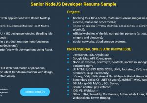 Node Js Developer Sample Resume How Node Js Developer Resume Should Look Like Mobilunity