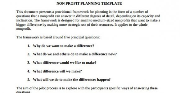 Nonprofit Business Plan Template Free Download 21 Non Profit Business Plan Templates Pdf Doc Free