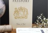Not On the High Street Anniversary Card Passport to Love Travel Card Style Wedding Invitation