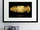 Not On the High Street Anniversary Card Personalised Limited Edition sound Wave Print