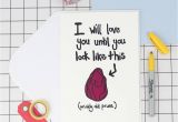Not On the High Street Anniversary Card Wrinkly Prune Funny Anniversary Card