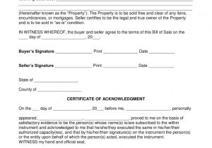 Notary Contract Template Free Notarized Bill Of Sale form Word Pdf Eforms