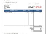 Notary Receipt Template Notary Invoice Template Excel format Word Excel Templates