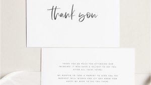 Note for Thank You Card Printable Thank You Card Wedding Thank You Cards Instant