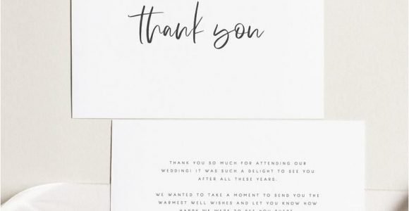Note for Thank You Card Printable Thank You Card Wedding Thank You Cards Instant