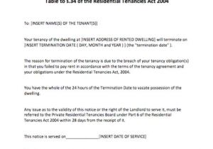 Notice Of Cancellation Of Contract Template 47 Eviction Notice Templates Sample Letters Free