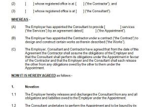 Novation Contract Templates Novation Agreement 8 Free Pdf Doc Download