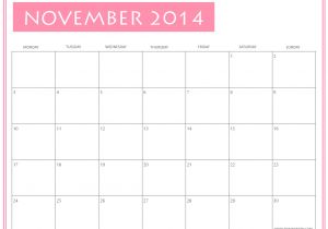 November 2014 Blank Calendar Template Free Printable November 2014 Calendars by Shining Mom