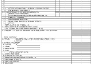 Nsf Budget Template 40 Sample Budget forms Sample Templates