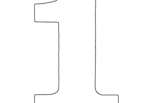 Number 1 Birthday Cake Template Number One Stencil to Cut Out Numbers Plasma Image 1