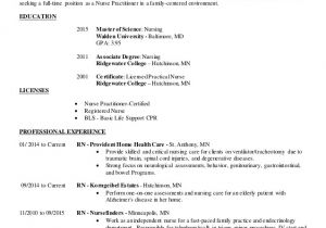Nurse Practitioner Student Resume Objective Family Nurse Practitioner Resume