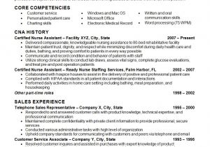 Nursing assistant Resume Sample Nurse assistant Cna Resume Example