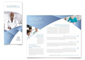 Nursing Flyer Templates Nursing School Hospital Tri Fold Brochure Template Word