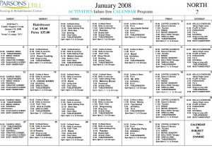 Nursing Home Activity Calendar Template 14 Blank Activity Calendar Template Images Printable