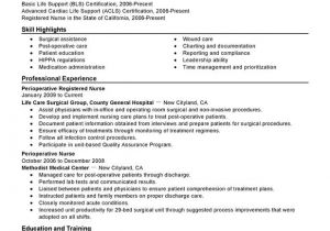 Nursing Resume Skills Sample Perioperative Nurse Resume Examples Free to Try today