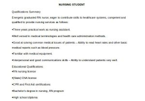 Nursing Student Resume Template Word Nursing Student Resume Example 10 Free Word Pdf
