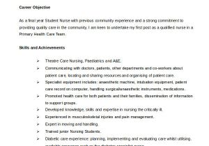 Nursing Student Resume with No Experience Nursing Student Resume Example 10 Free Word Pdf