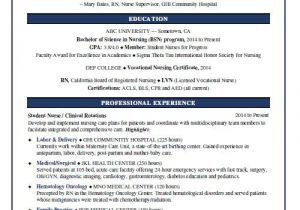 Nursing Student Resume with No Experience Pdf Nursing Student Resume Sample Monster Com